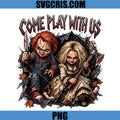 Chucky Tiffany Halloween PNG, Come Play With Us Horror PNG