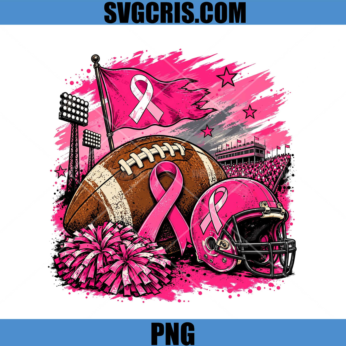 Pink Football Breast Cancer PNG, Breast Cancer Awareness PNG