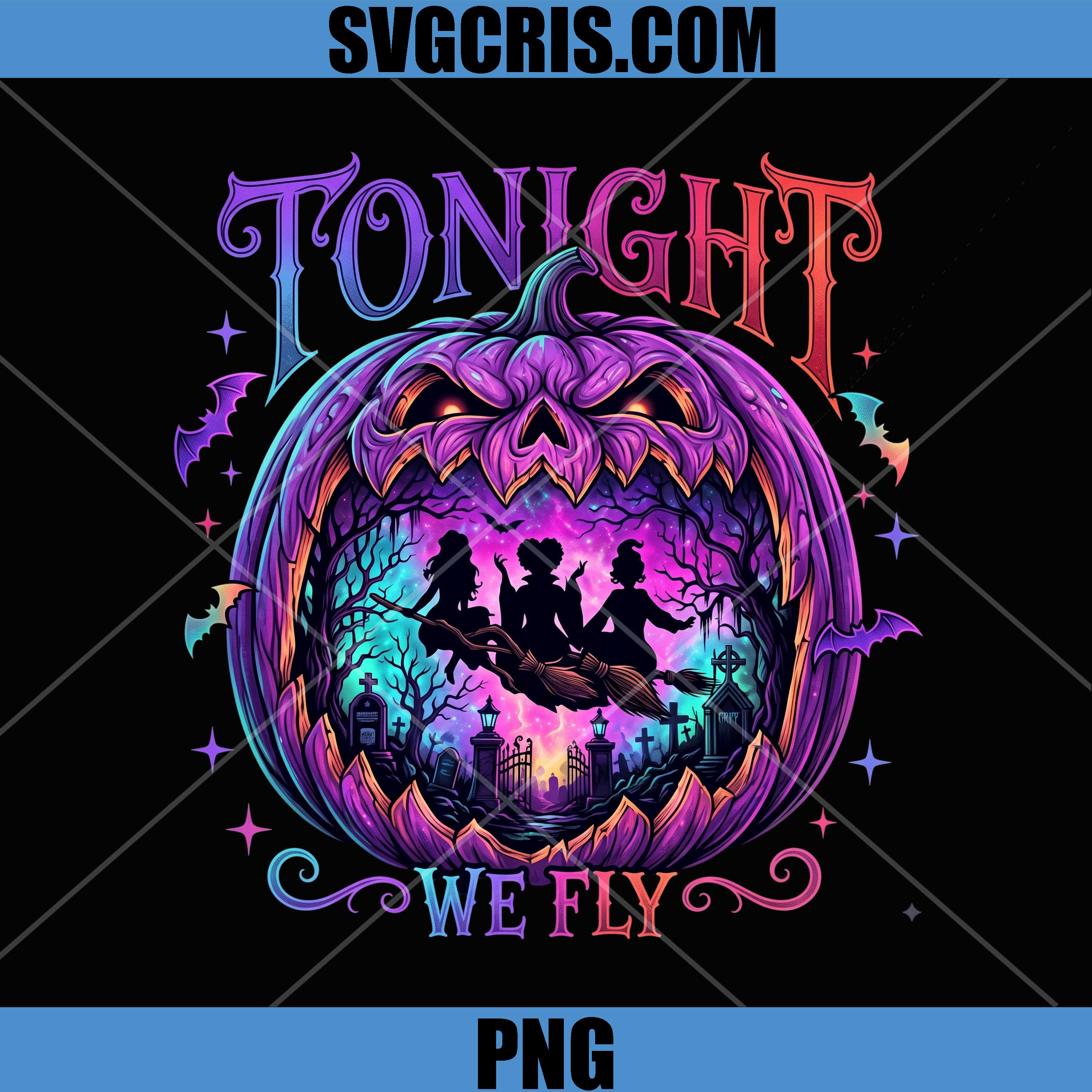 Tonight We Fly Cemetery PNG, Spooky Halloween Art PNG