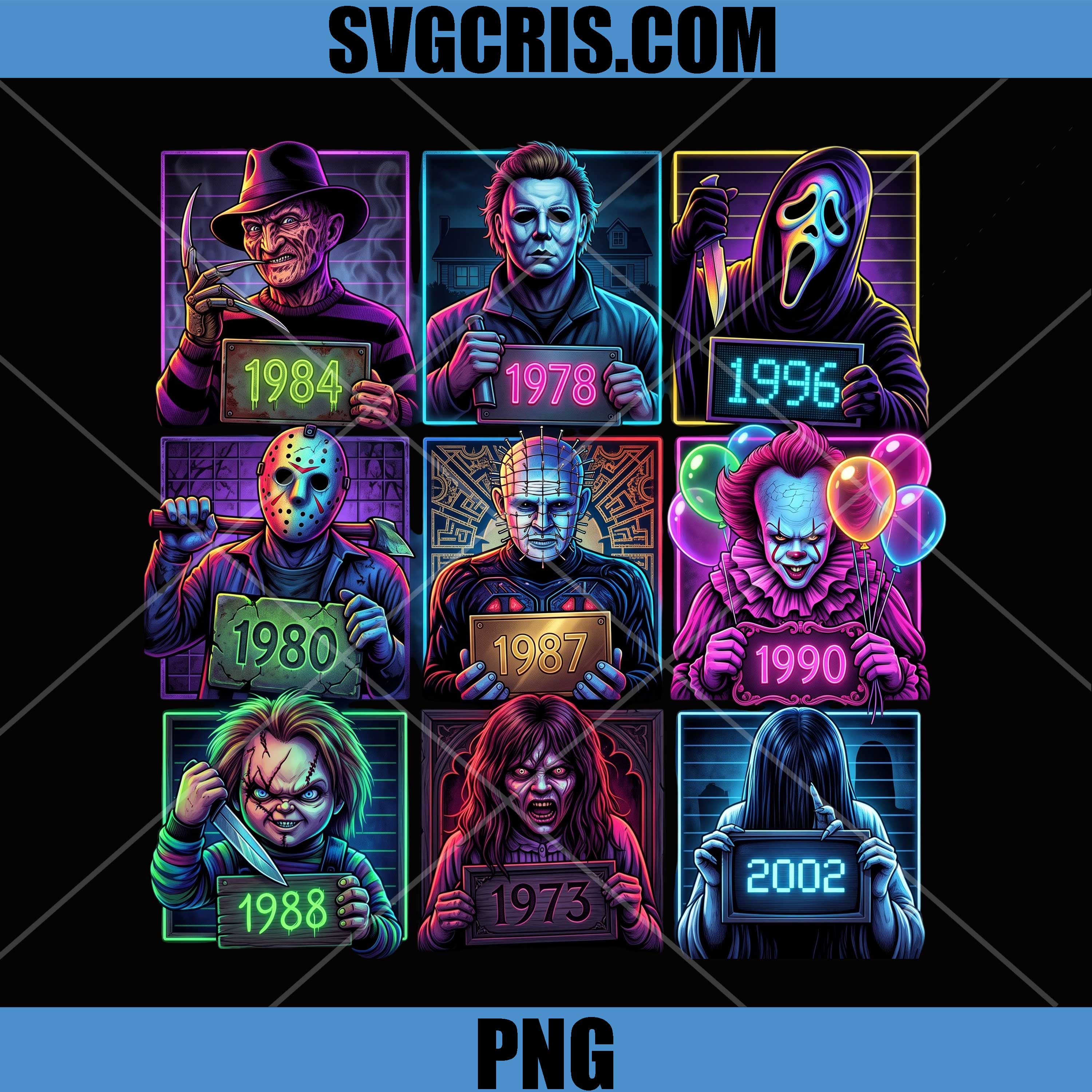 Horror Movie Villains PNG, Freddy Jason Chucky Mugshot HD PNG