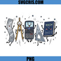 Math Calculator Ruler Back To School PNG, Cute Math School Supplies PNG