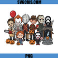 Horror Villains Halloween PNG, Spooky Movie Characters PNG