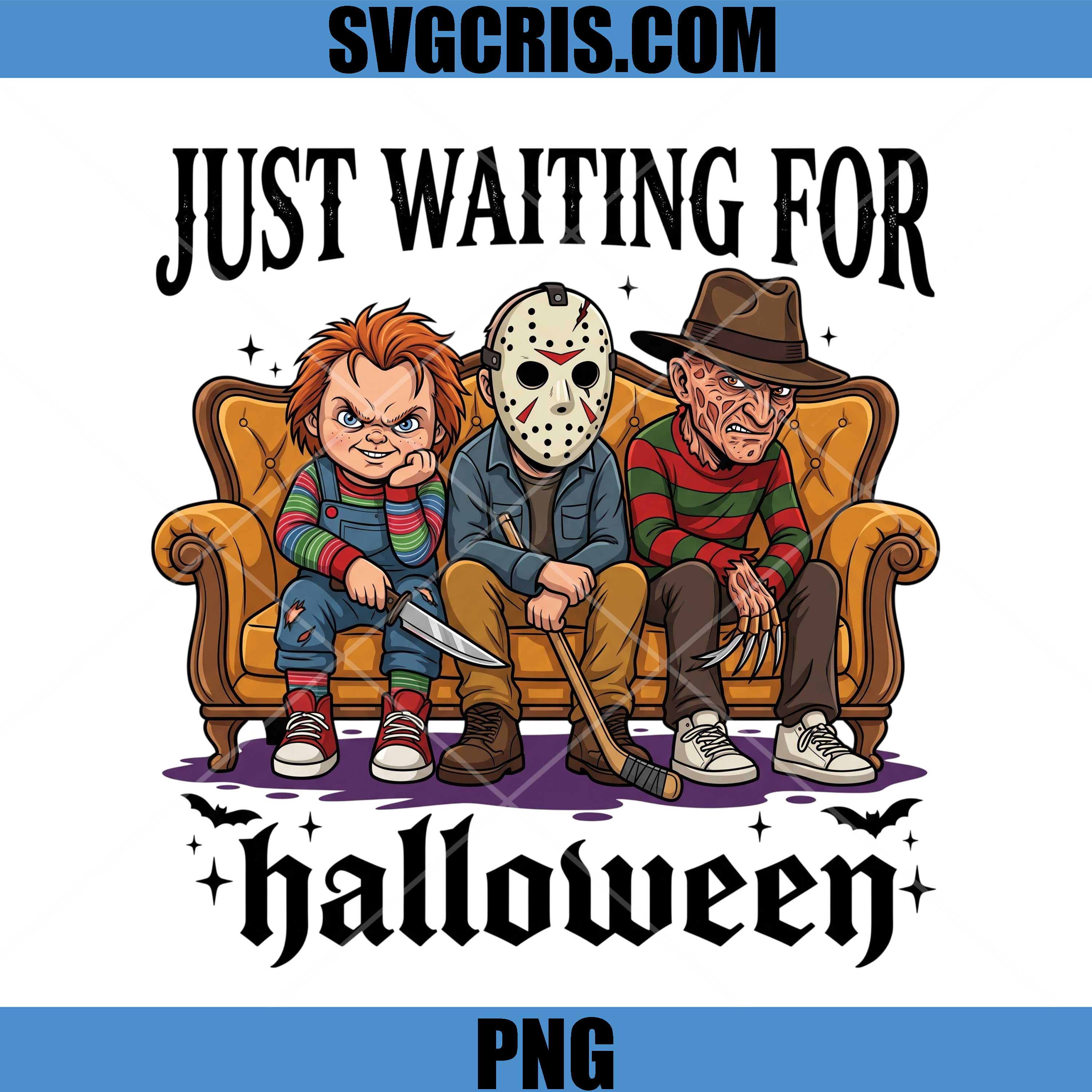 Just Waiting For Halloween Chucky PNG, Scary Movie Characters PNG