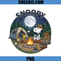 Snoopy Camping Trip PNG, Cute Snoopy Campfire Adventure PNG