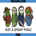 Just A Spooky Pickle Retro PNG, Horror Halloween Pickle Characters PNG