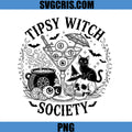 Tipsy Witch Society PNG, Halloween Cocktail Witch PNG