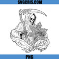 Grim Reaper Cross PNG, Gothic Skeleton Scythe PNG