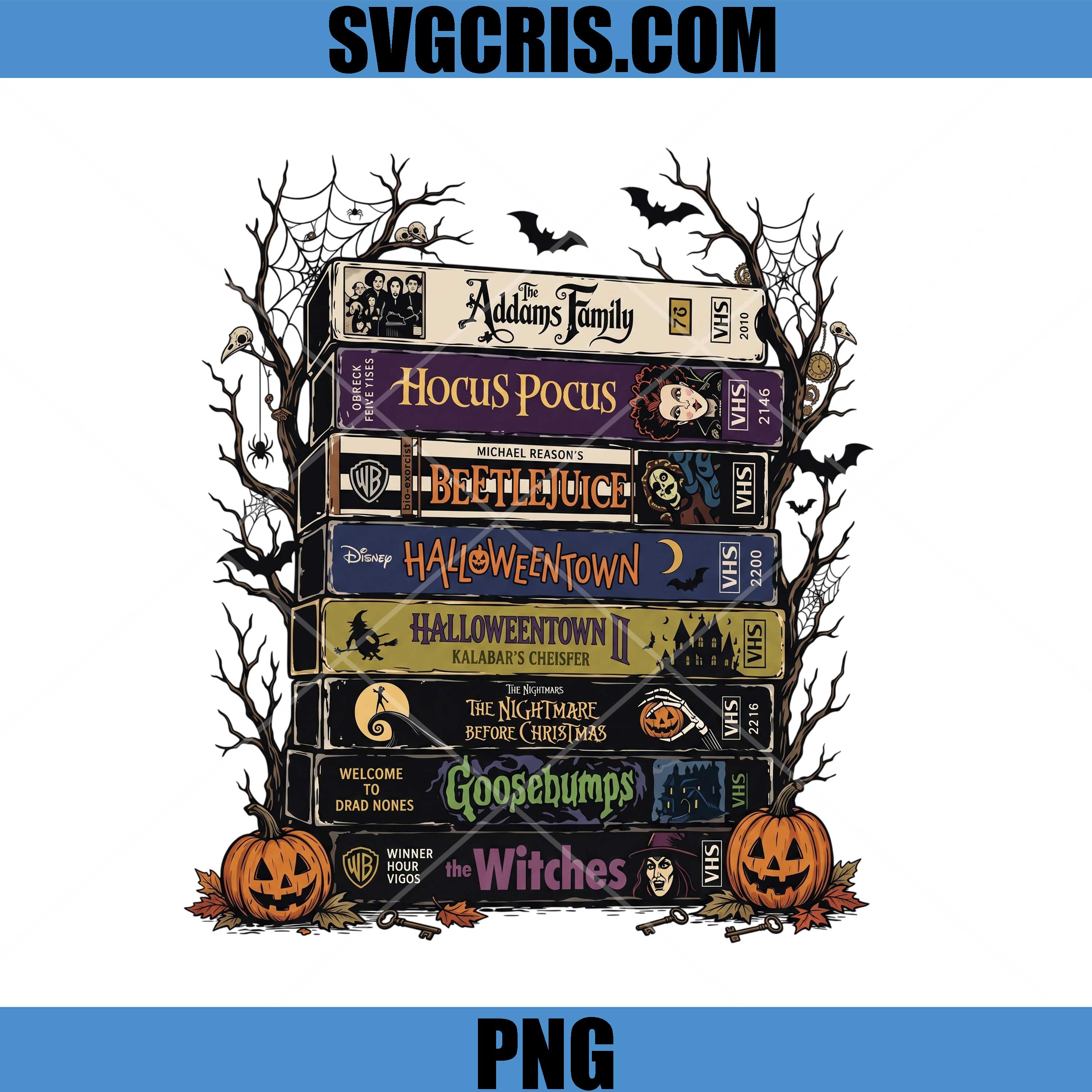 Halloween VHS Movies PNG, Spooky Horror Collection PNG