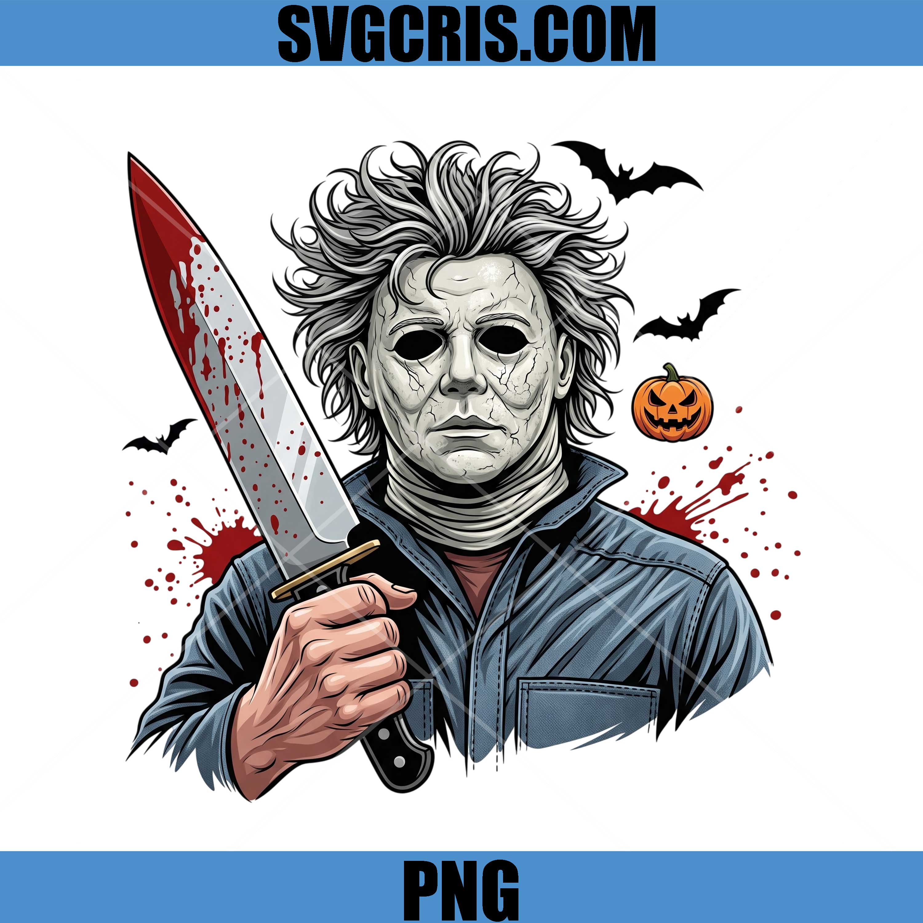 Michael Myers Halloween PNG, Horror Knife Killer PNG