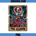 The Clown Horror Card PNG, Scary Clown Monster Art PNG