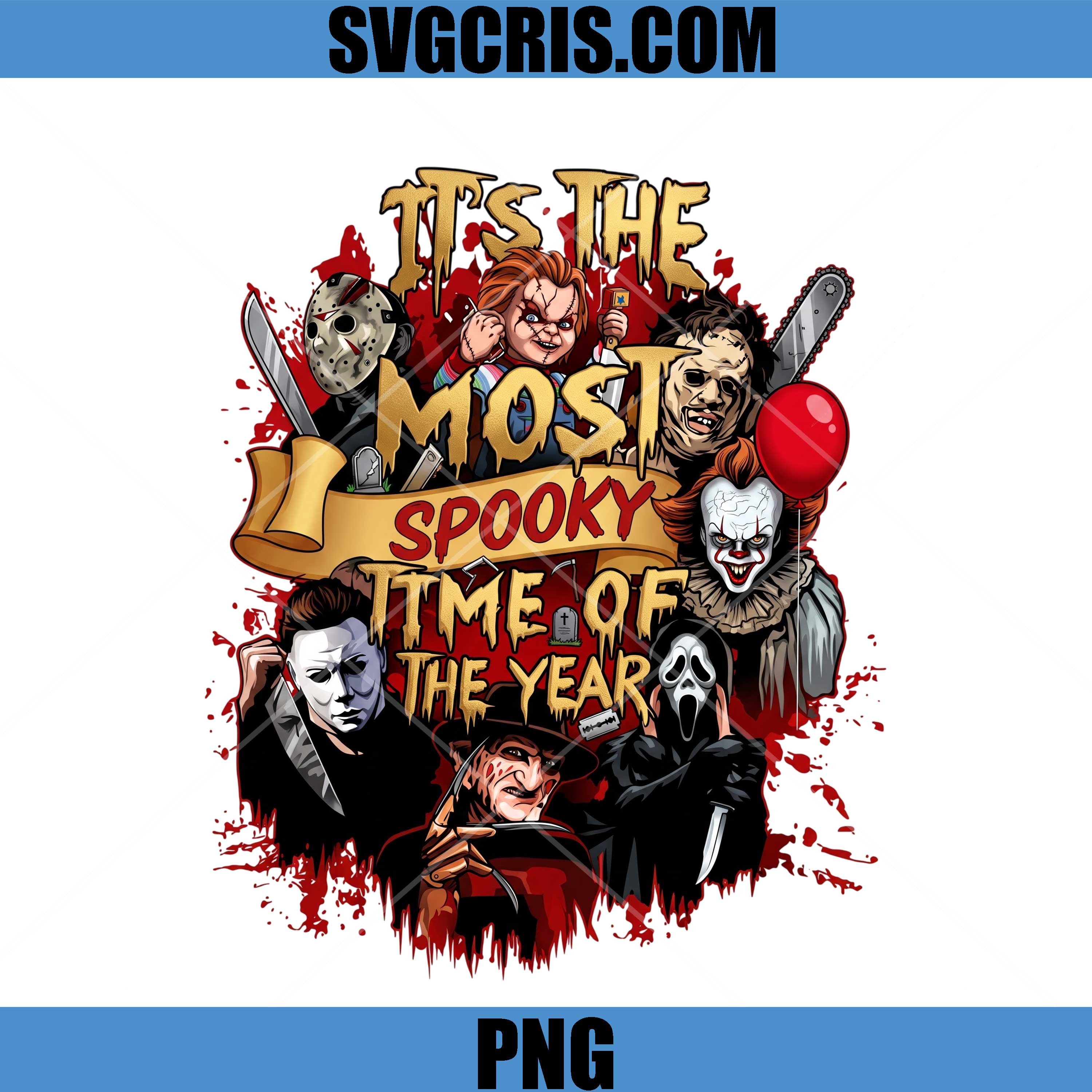 Horror Characters Halloween PNG, Spooky Time Of The Year PNG