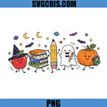 Spooky School Friends PNG, Halloween Learning Friend Art PNG