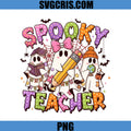 Cute Spooky Teacher PNG, Halloween Ghosts With Books Art PNG