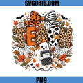 Teach Ghost Lesson Notes PNG, Leopard Fall Teacher Bow PNG