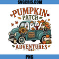 Pumpkin Patch Adventures PNG, Fall Ghost Pumpkin Pickup PNG