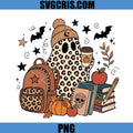 Leopard Ghost School PNG, Fall Apple Books Backpack Teacher PNG