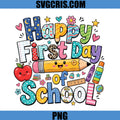 Happy First Day Of School PNG, Cute Pencil Apple School PNG