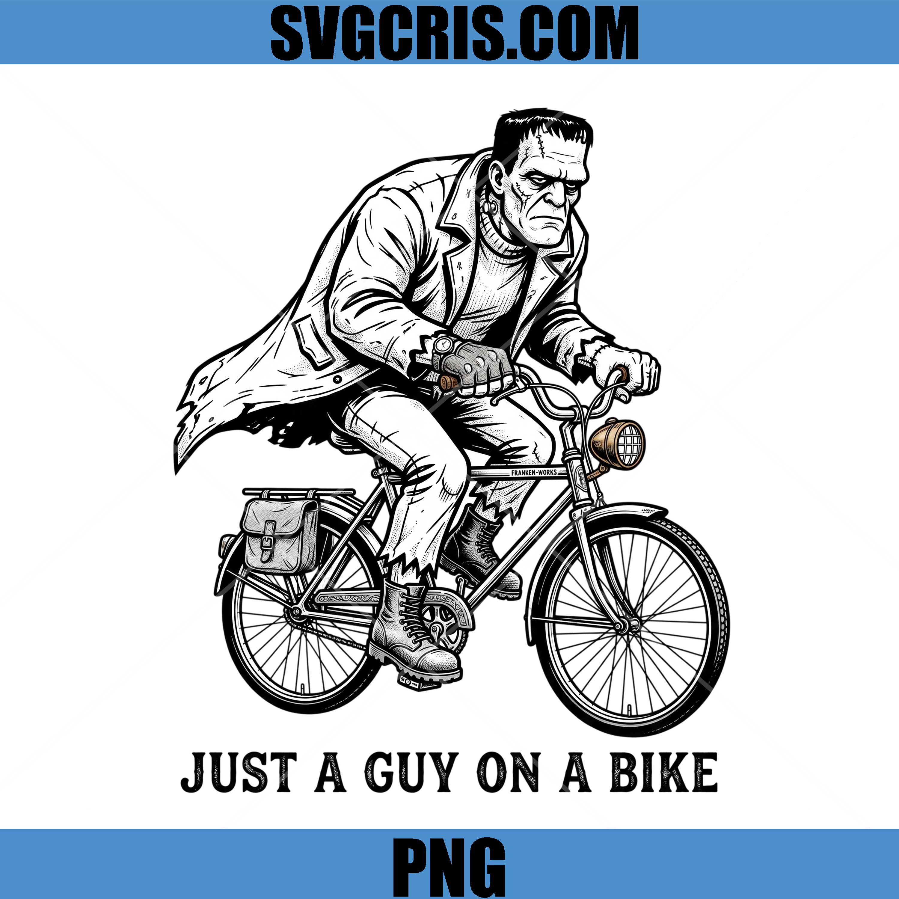 Frankenstein Just A Guy On A Bike PNG, Halloween Biker PNG