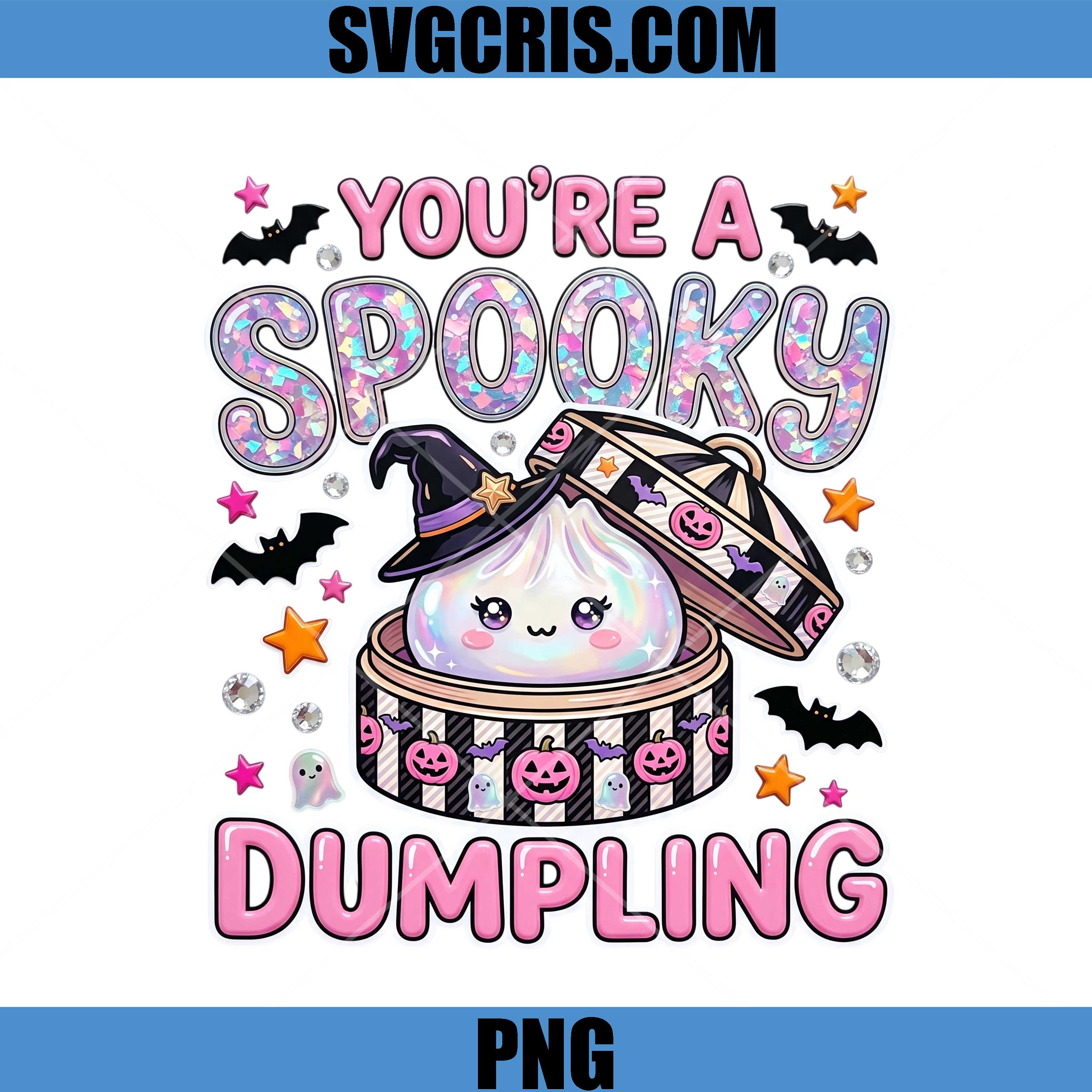 You’re A Spooky Dumpling PNG, Cute Halloween Ghost Dumpling PNG