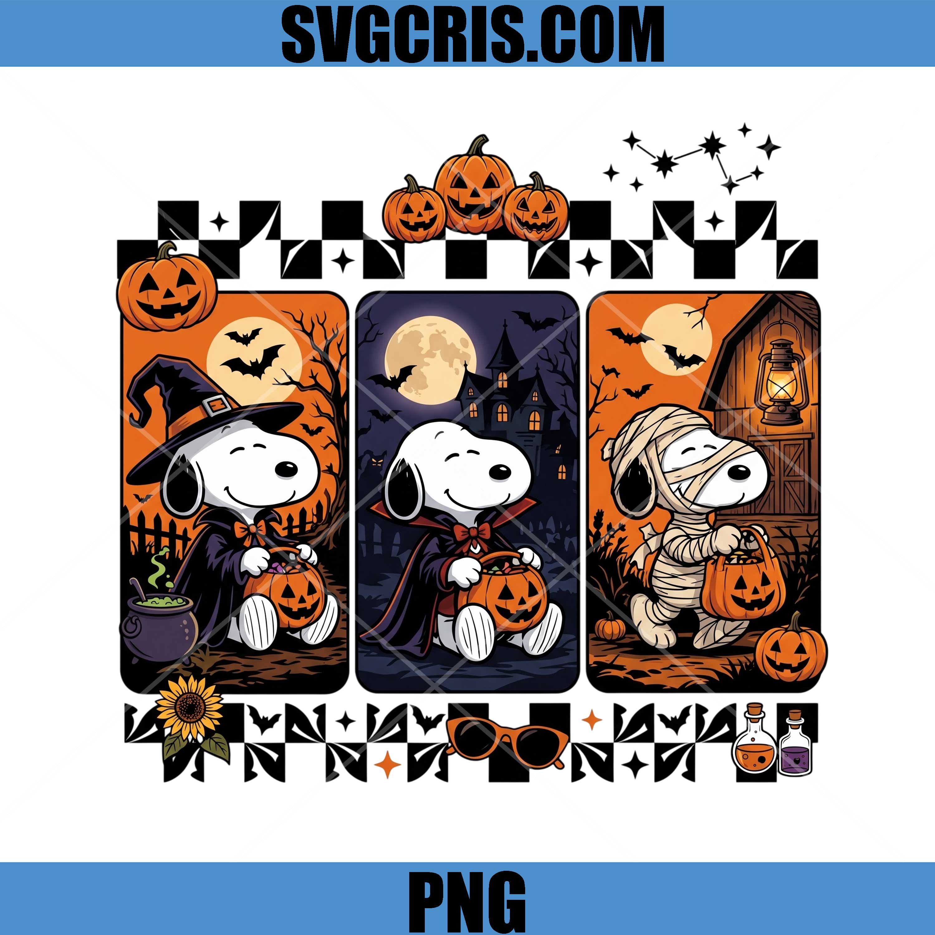 Snoopy Halloween Witch Vampire PNG, Snoopy Witch Mummy Vampire PNG