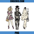 Pumpkin Girl Halloween PNG, Skeleton Witch PNG