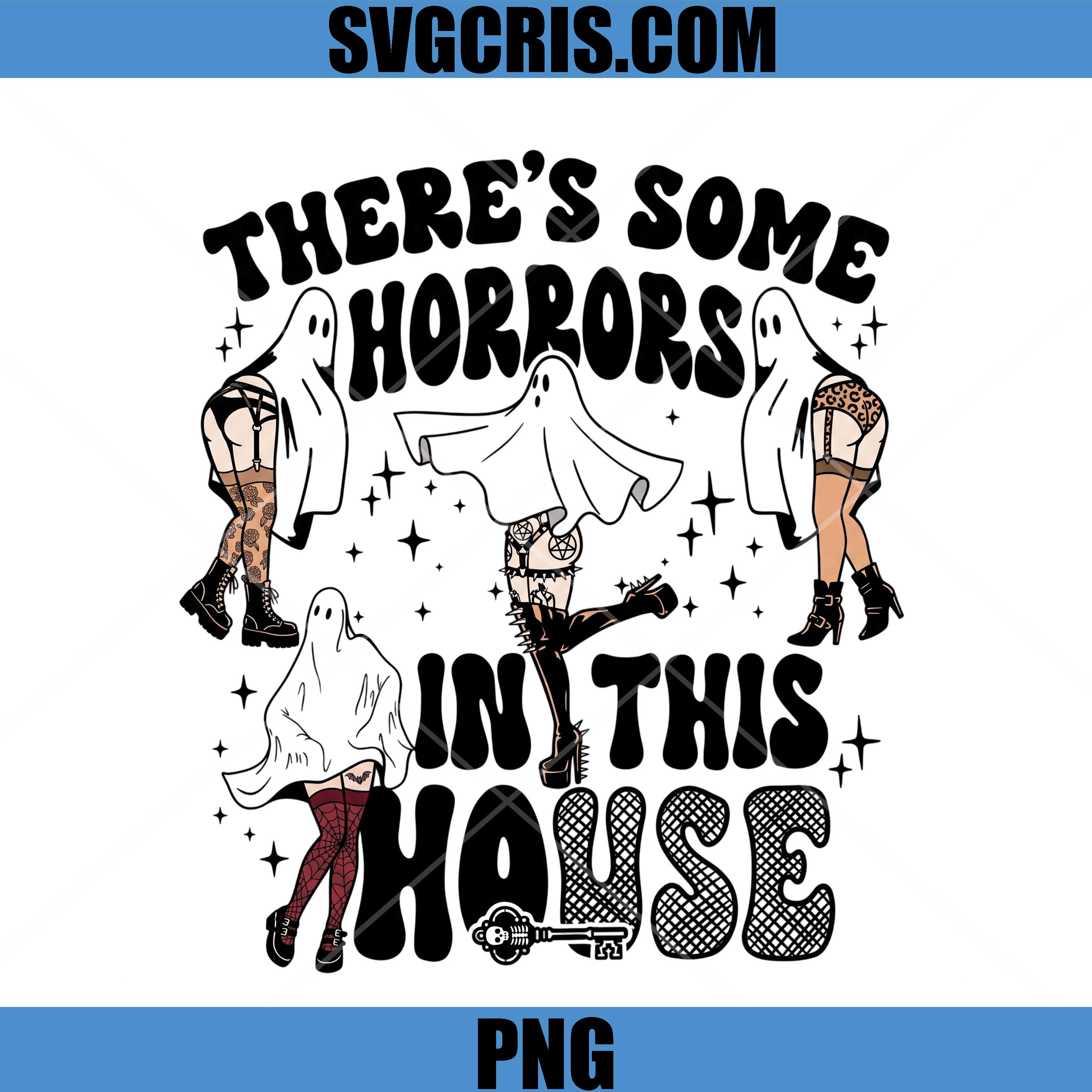 There’s Some Horrors PNG, Spooky Halloween House PNG