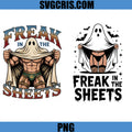 Freak In The Sheets Ghost Bundle PNG, Spooky Ghost Halloween Pair Art PNG