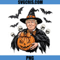 Donald Trump Halloween PNG, Witch Pumpkin Skull Bats Art PNG