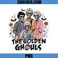 The Golden Ghouls PNG, Skeleton Halloween Vintage Grandma PNG  