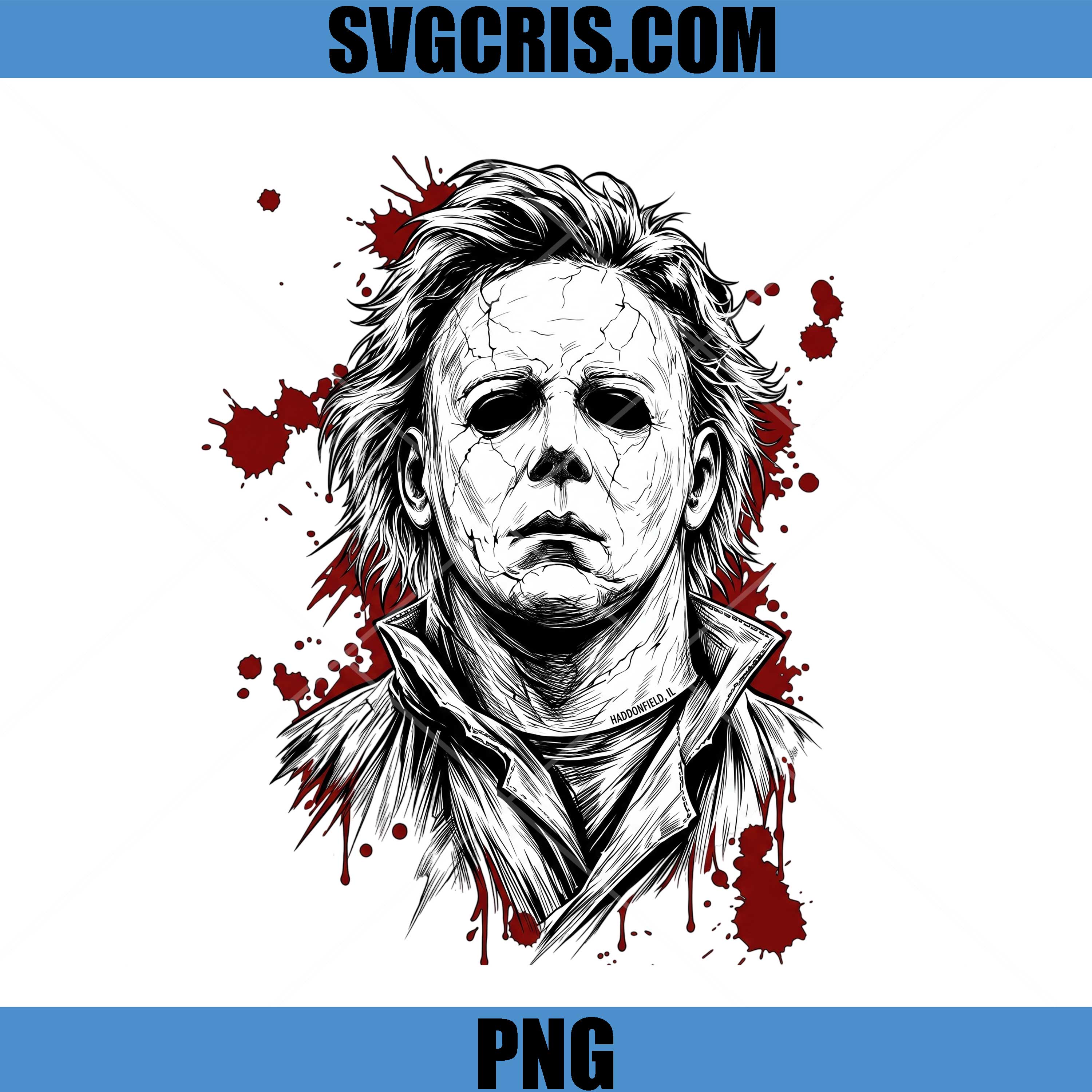 Michael Myers Halloween Killer PNG, Bloody Slasher Mask Horror PNG