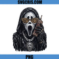 Ghostface Scream PNG, Horror Killer Sunglasses Phone Art PNG