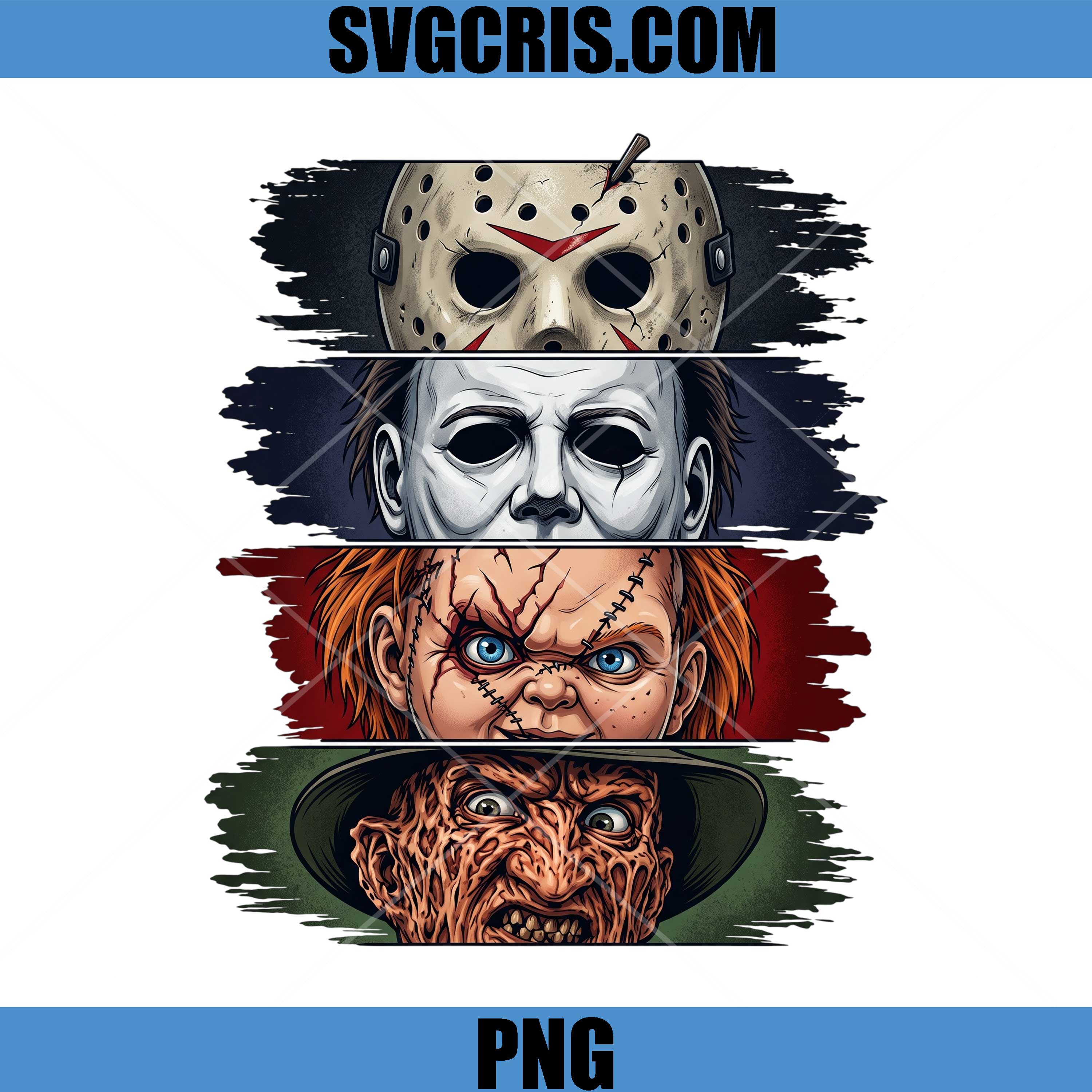 Jason Myers Chucky Freddy Halloween PNG, Horror Artworks PNG