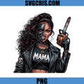 Mama Chainsaw Girl PNG, Horror Biker Woman Halloween PNG