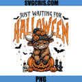 Just Waiting For Halloween Cow PNG, Highland Cow Pumpkin Art PNG