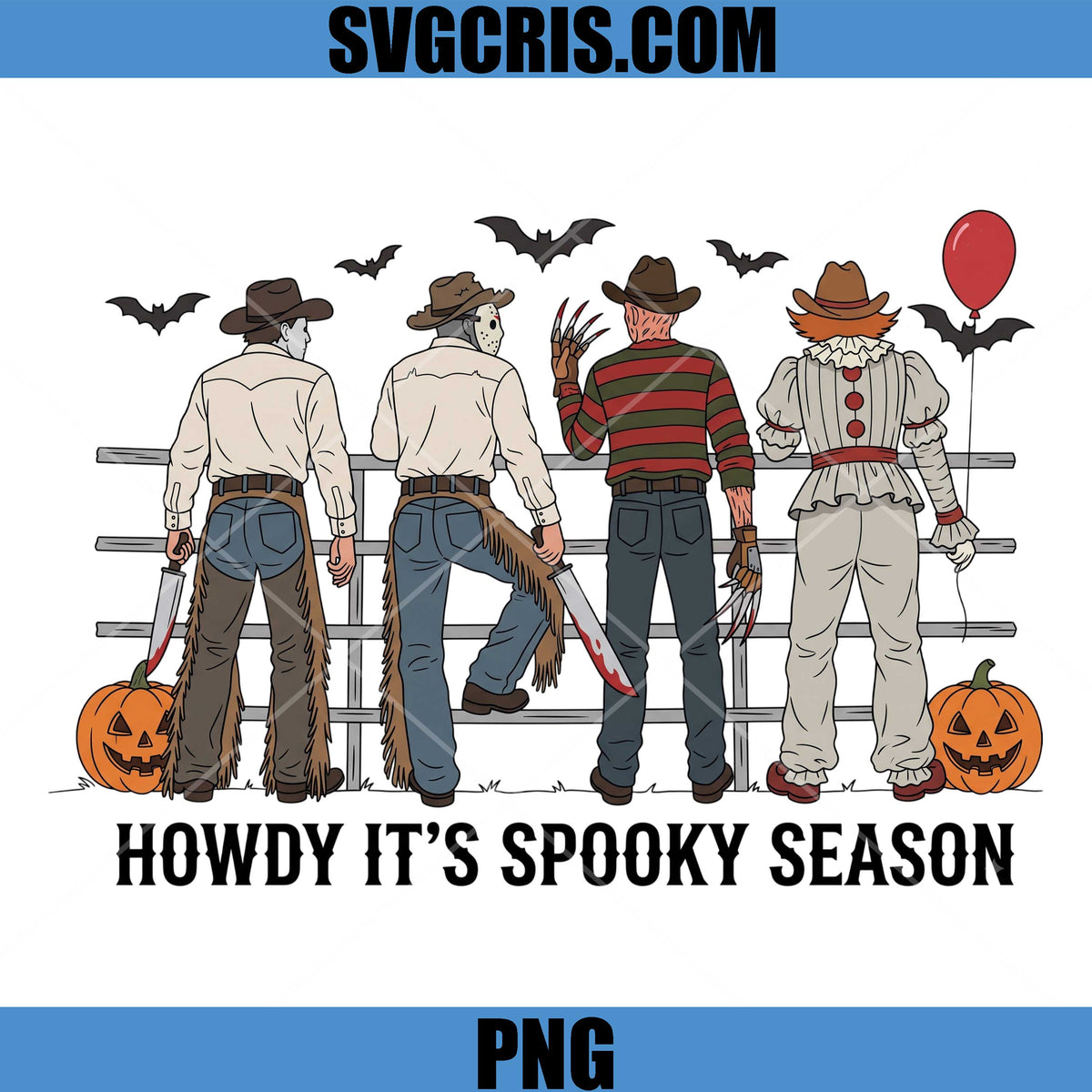 Howdy It's Spooky Season PNG, Halloween Horror Squad PNG