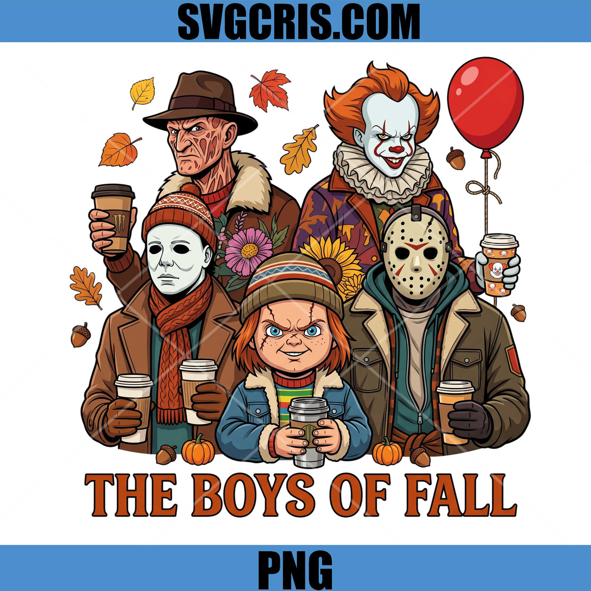 The Boys Of Fall Horror PNG, Horror Movie Halloween Characters PNG