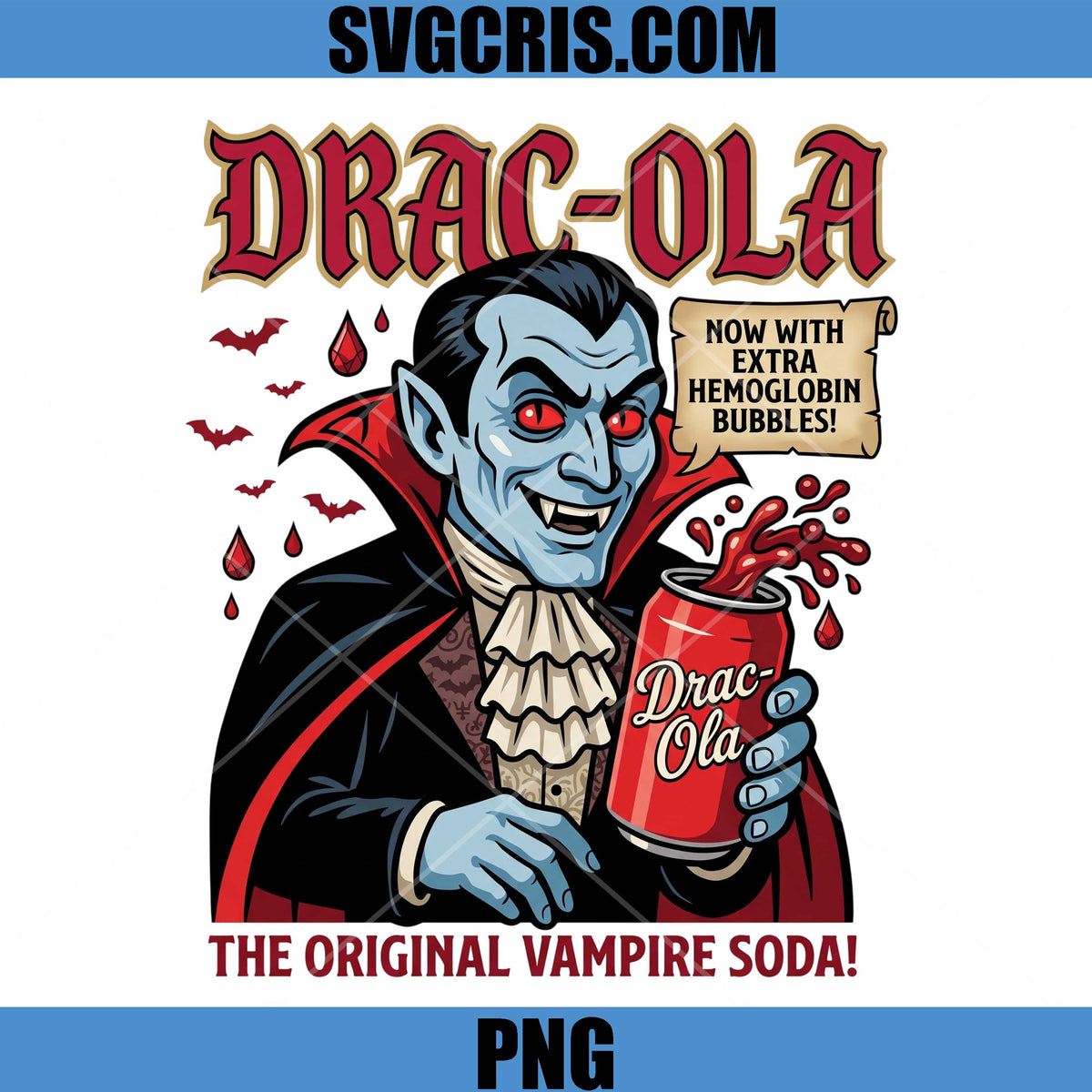 Dracula Cola Vampire PNG, Original Vampire Soda Halloween PNG