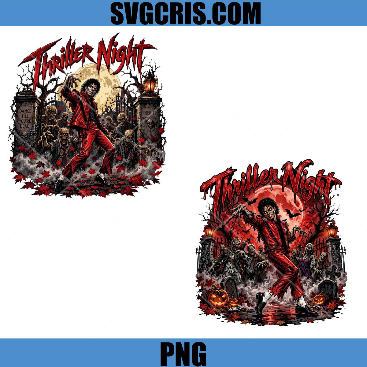 Thriller Night Michael Jackson Bundle PNG, Zombie Halloween Dance PNG