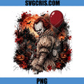 Pennywise Red Balloon PNG, Halloween Horror Clown Art PNG