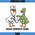 Dead Serious Care PNG, Funny Halloween Duck Doctor PNG