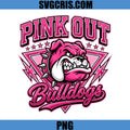 Pink Out Bulldogs PNG, Pink Bulldog Mascot PNG