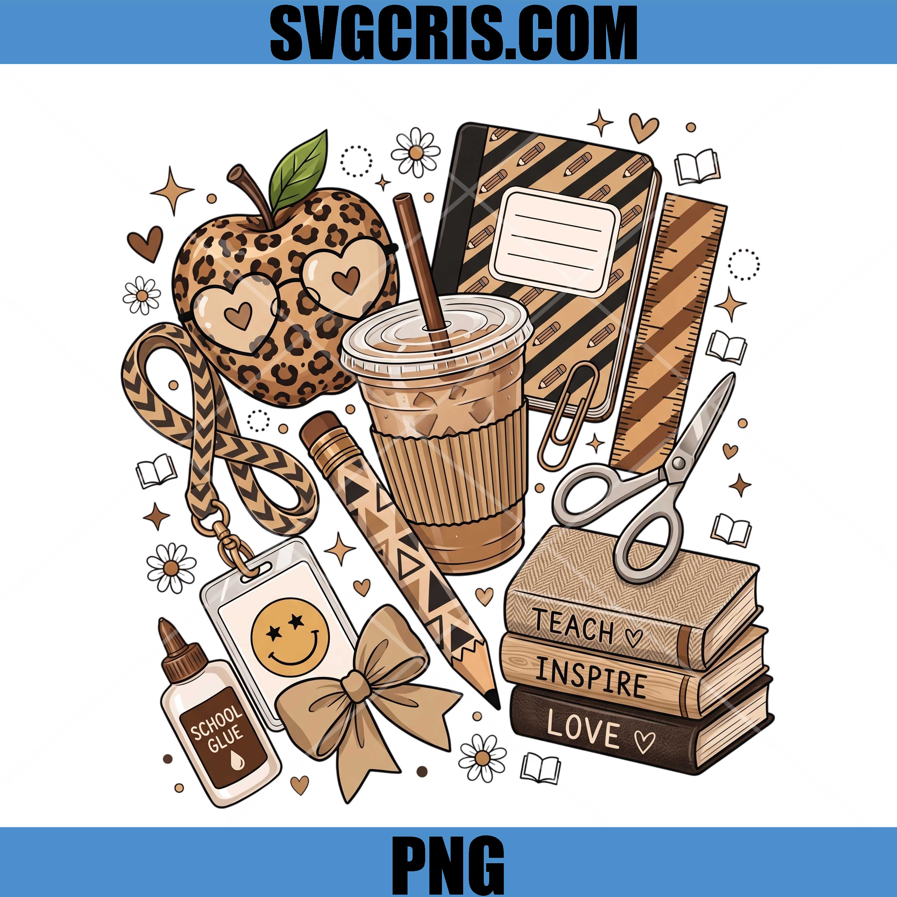 Teacher School Supplies PNG, Back To School Supplies PNG