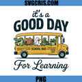 It's A Good Day For Learning PNG, Cute School Bus Animals PNG