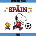 Snoopy Spain Soccer Team PNG, World Cup 2026 Spain PNG