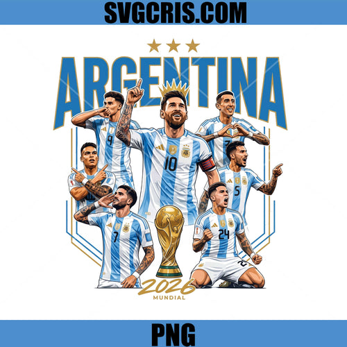 Argentina World Cup 2026 Team PNG, Lionel Messi Argentina PNG