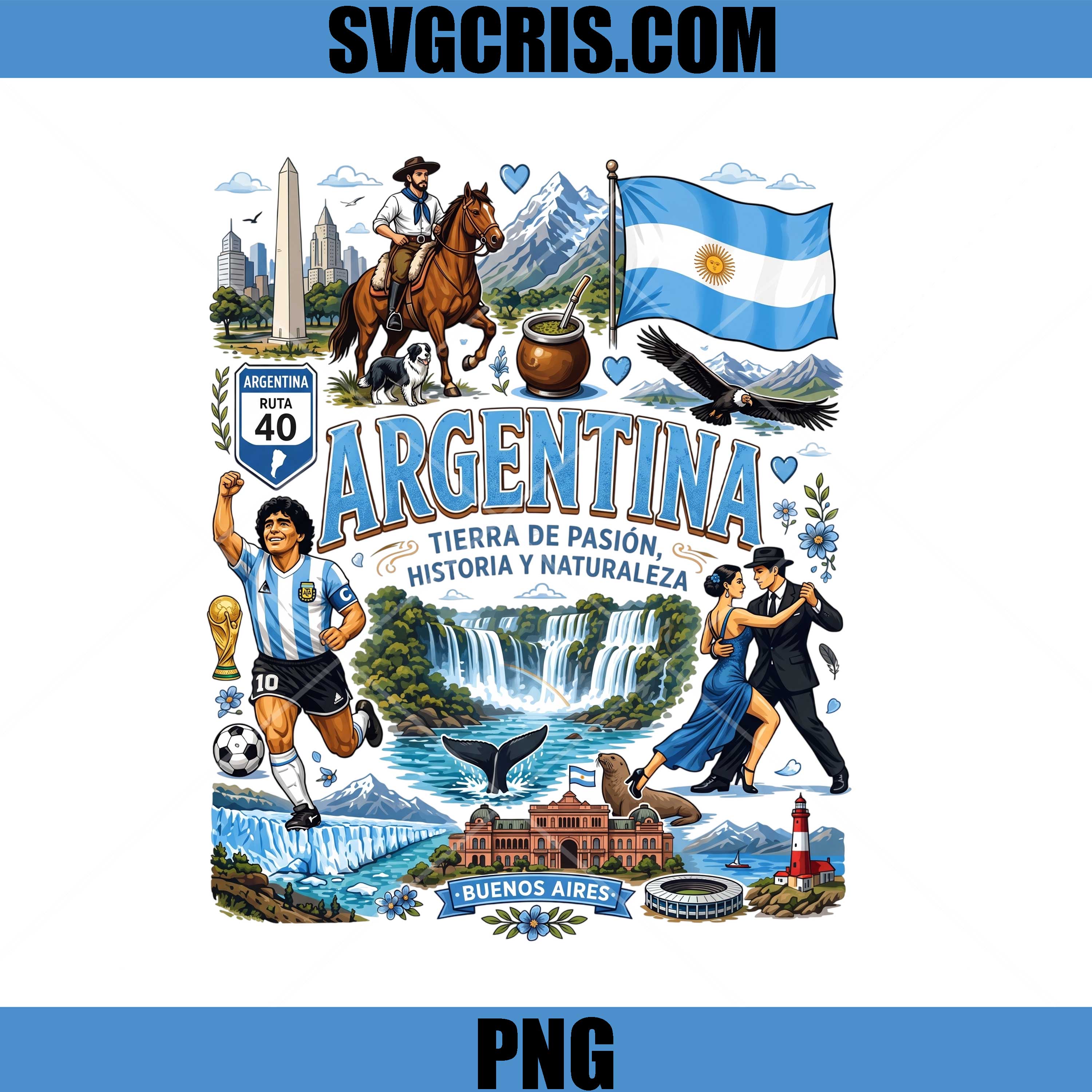 Argentina Travel Collage WC 2026 PNG, Buenos Aires Culture Landmark PNG