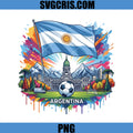 Argentina Flag Soccer WC 2026 PNG, Argentina Landmark Football Art PNG