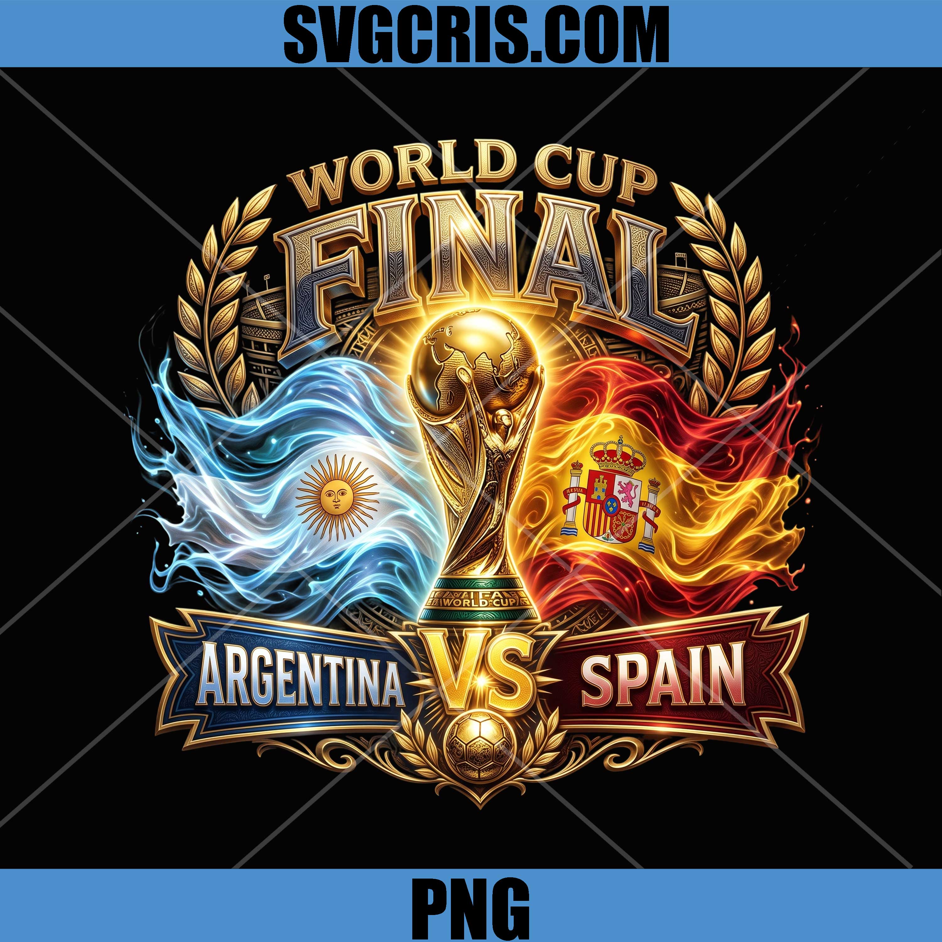 Argentina Vs Spain World Cup PNG, Final Football Trophy PNG