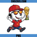 Snoopy Spain World Cup PNG, Cute Soccer Trophy PNG
