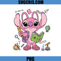 Pink Stitch Back To School PNG, Cute Student School Design PNG